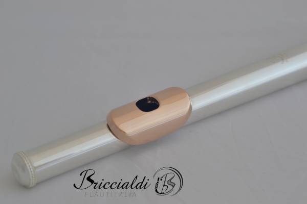 Flute Headjoint - 14kt Gold lip plate/riser - Silver tube - Image 3
