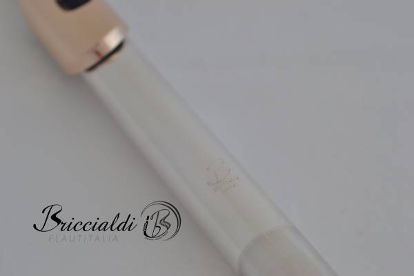 Flute Headjoint - 14kt Gold lip plate/riser - Silver tube - Image 6